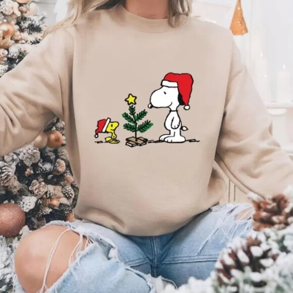 Christmas Snoopy Dog Sweatshirt, Christmas Apparel,Cute Christmas Dog Lover Gift - Picture 1 of 1